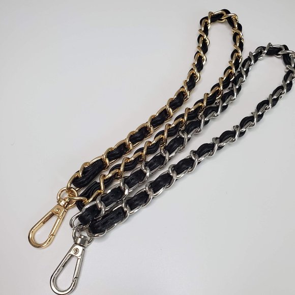 NEW Genuine Leather and chain Wristlet strap - Picture 2 of 7